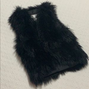 Black Justice fur vest